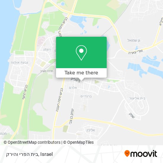 בית הפרי והירק map