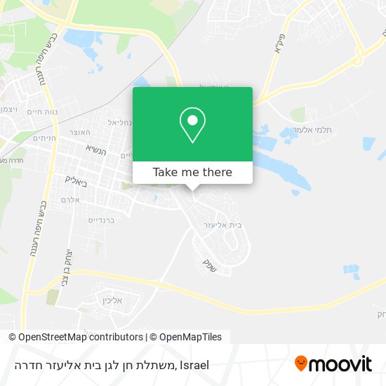 Карта משתלת חן לגן בית אליעזר חדרה