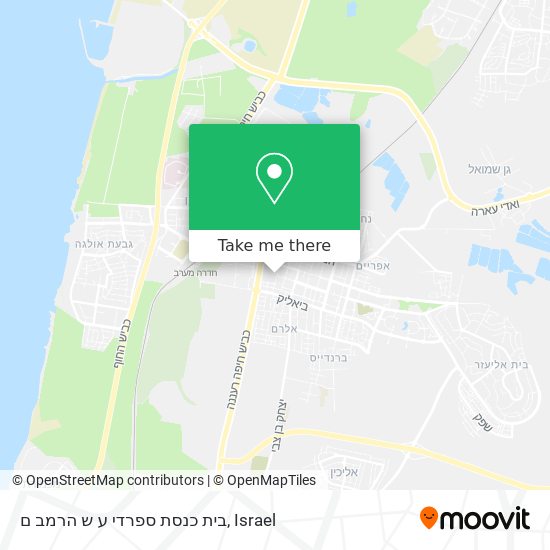 בית כנסת ספרדי ע ש הרמב ם map