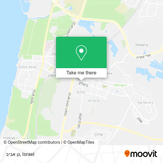 Карта גן אביב