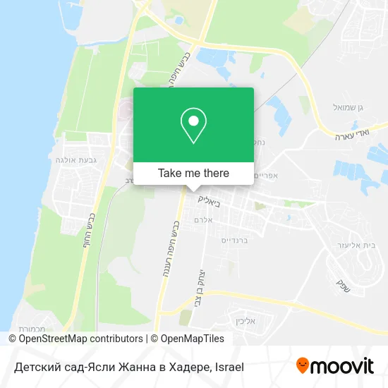 Карта Детский сад-Ясли Жанна в Хадере