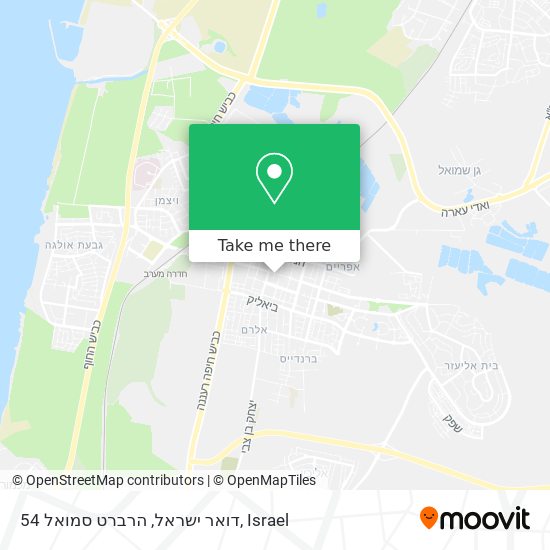 דואר ישראל, הרברט סמואל 54 map