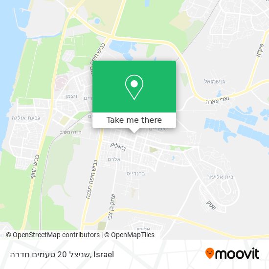 שניצל 20 טעמים חדרה map