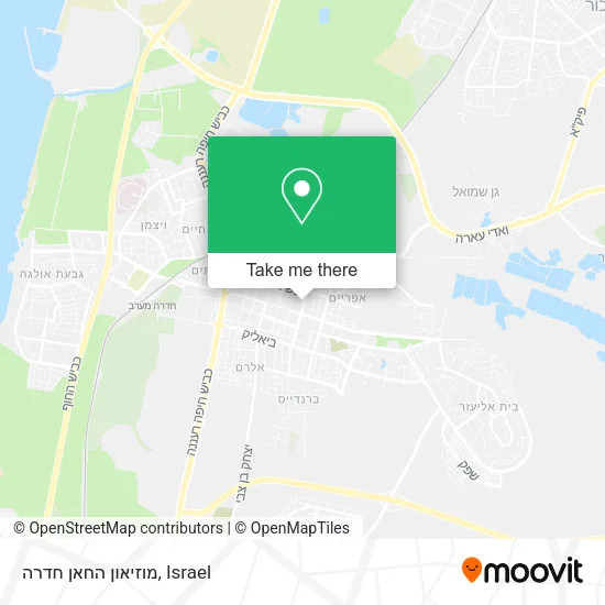 Карта מוזיאון החאן חדרה