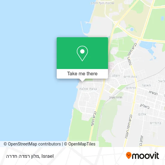 Карта מלון רמדה חדרה