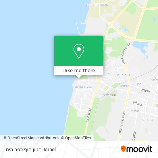 חניון חוף כפר הים map