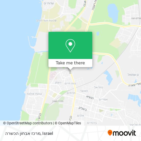 מרכז אבחון הכשרה map