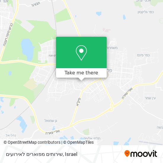 שירותים מפוארים לאירועים map