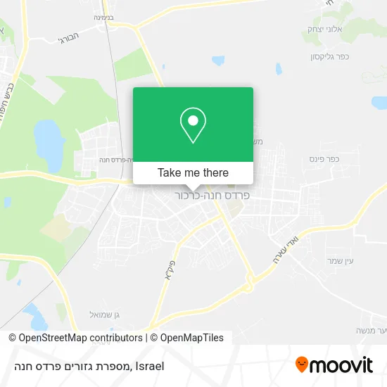 Карта מספרת גזורים פרדס חנה