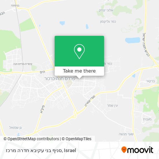 סניף בני עקיבא חדרה מרכז map