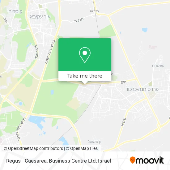 Карта Regus - Caesarea, Business Centre Ltd