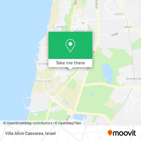 Villa Alice Caesarea map