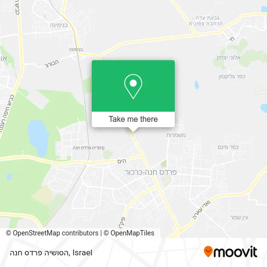 Карта הסושיה פרדס חנה