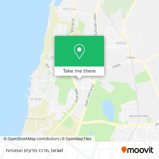 מרכז מדעים ואמנויות map