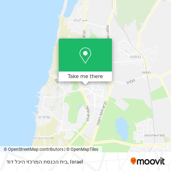 Карта בית הכנסת המרכזי היכל דוד