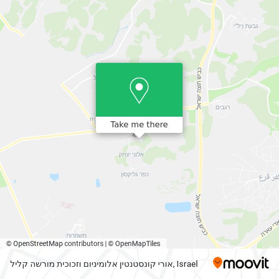 אורי קונסטנטין אלומיניום וזכוכית מורשה קליל map