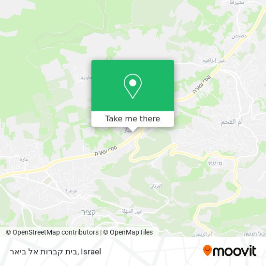 בית קברות אל ביאר map
