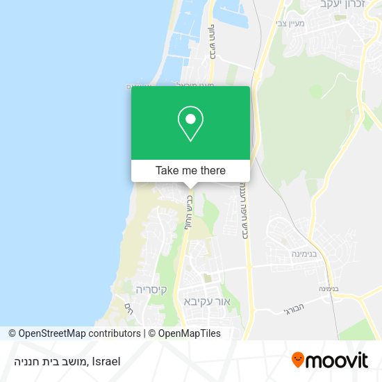 מושב בית חנניה map