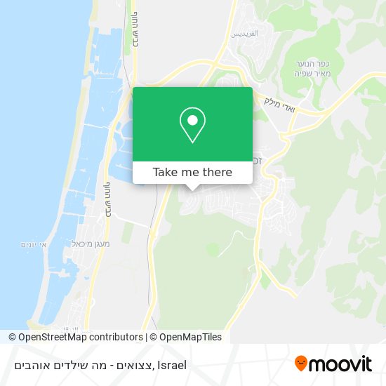 צצואים - מה שילדים אוהבים map