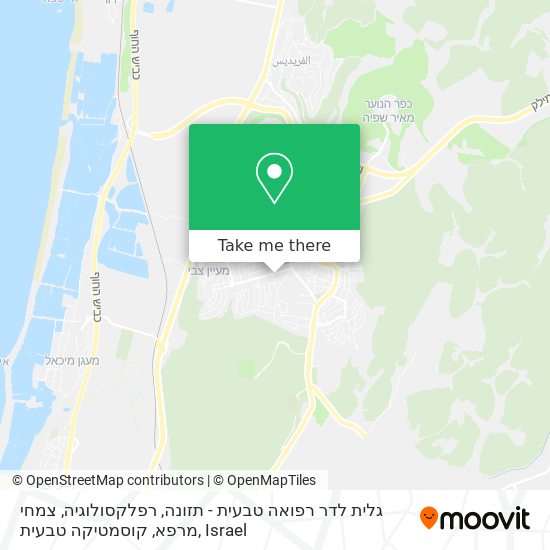 גלית לדר רפואה טבעית - תזונה, רפלקסולוגיה, צמחי מרפא, קוסמטיקה טבעית map