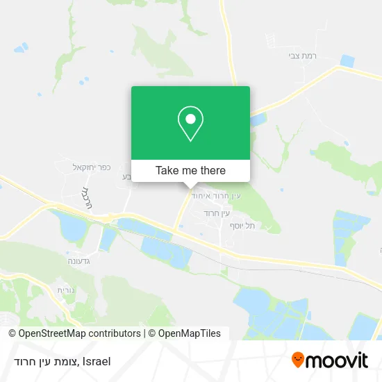 Карта צומת עין חרוד