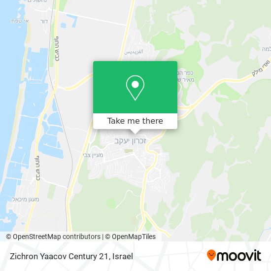 Zichron Yaacov Century 21 map