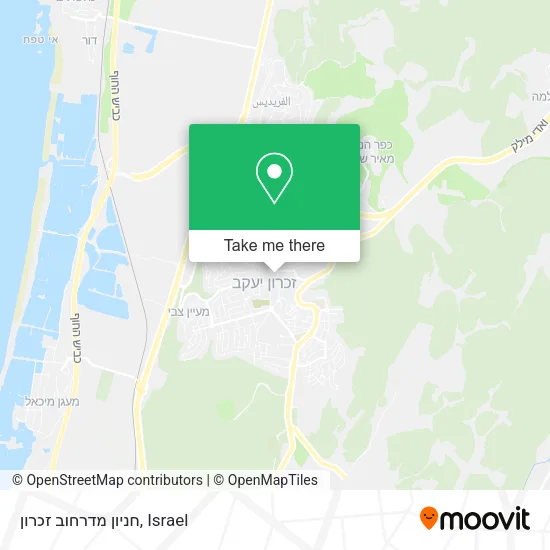 Карта חניון מדרחוב זכרון
