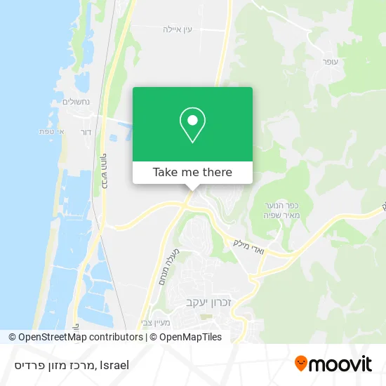 Карта מרכז מזון פרדיס