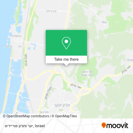 Карта יער וחניון פוריידיס