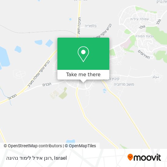 רונן אידל לימוד נהיגה map