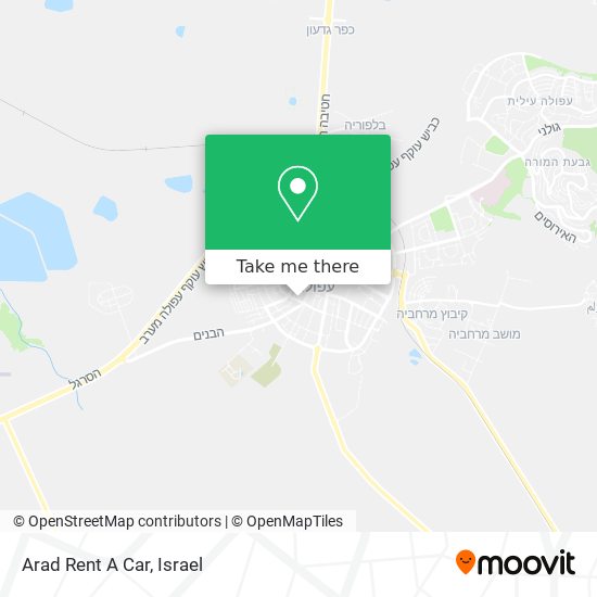 Arad Rent A Car map