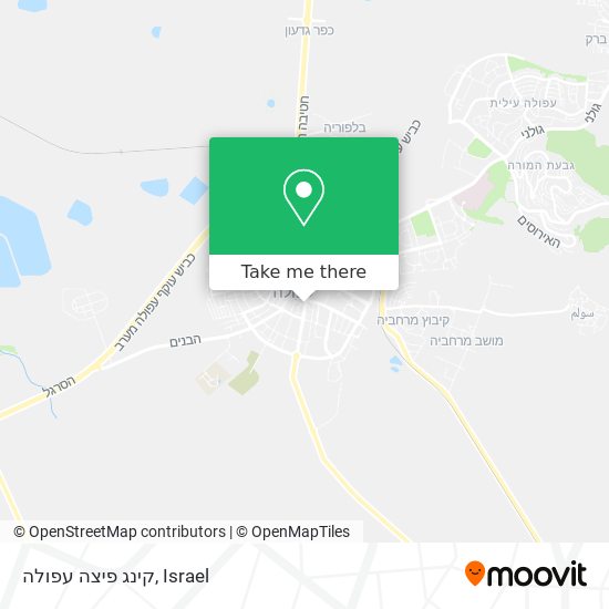 קינג פיצה עפולה map