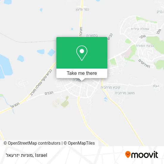 Карта מוניות יזרעאל