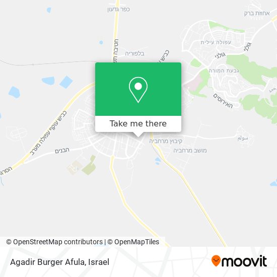 Agadir Burger Afula map