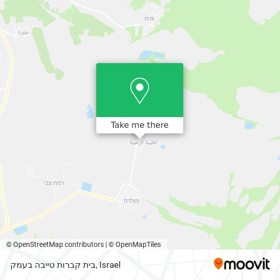 Карта בית קברות טייבה בעמק