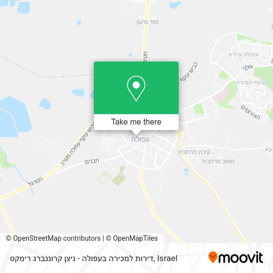 דירות למכירה בעפולה - ניצן קרוננברג רימקס map