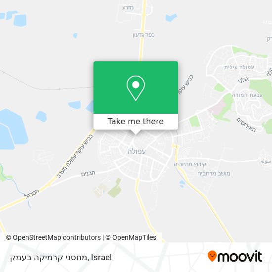 מחסני קרמיקה בעמק map