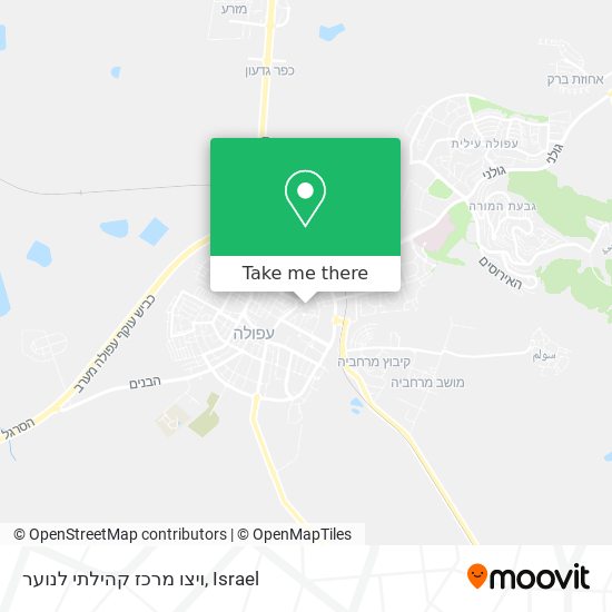 ויצו מרכז קהילתי לנוער map