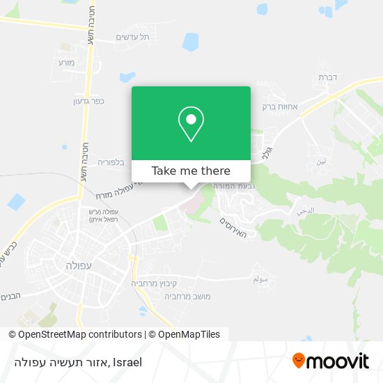 אזור תעשיה עפולה map