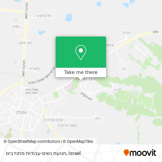 תנועת נשים-עבודות מתנדבים map