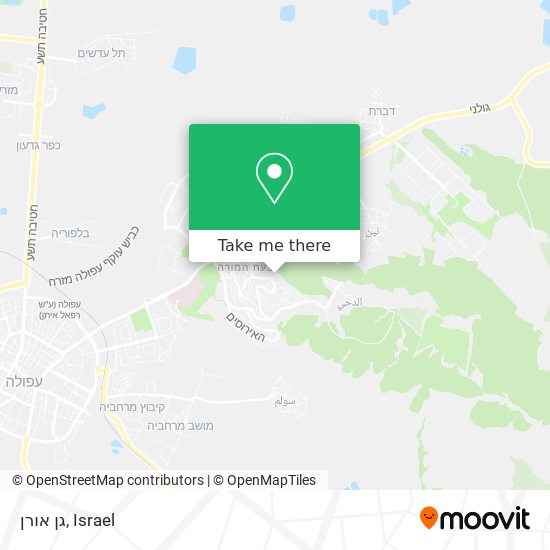 גן אורן map