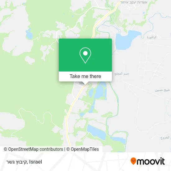 Карта קיבוץ גשר
