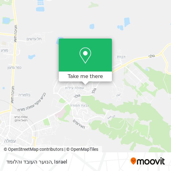 הנוער העובד והלומד map