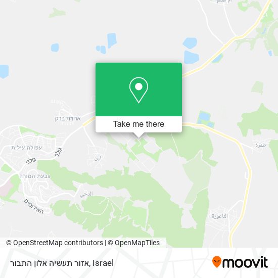 Карта אזור תעשיה אלון התבור