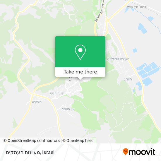 מעיינות העמקים map