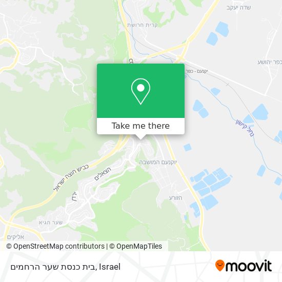 בית כנסת שער הרחמים map