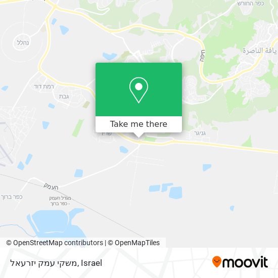 Карта משקי עמק יזרעאל