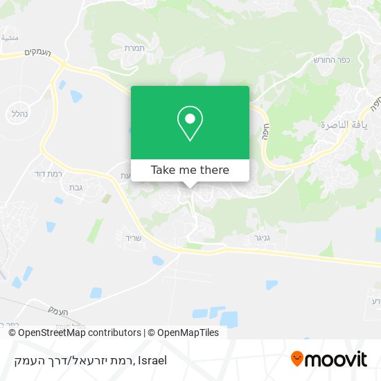 רמת יזרעאל/דרך העמק map