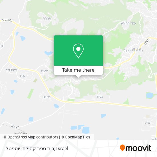 בית ספר קהילתי יוספטל map