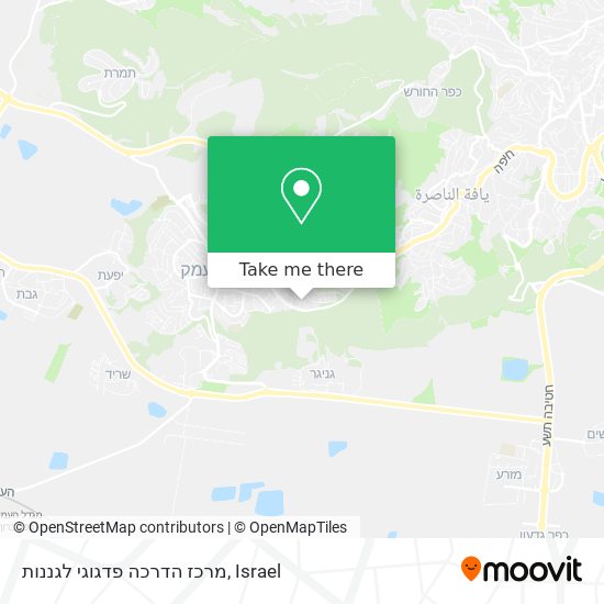 מרכז הדרכה פדגוגי לגננות map